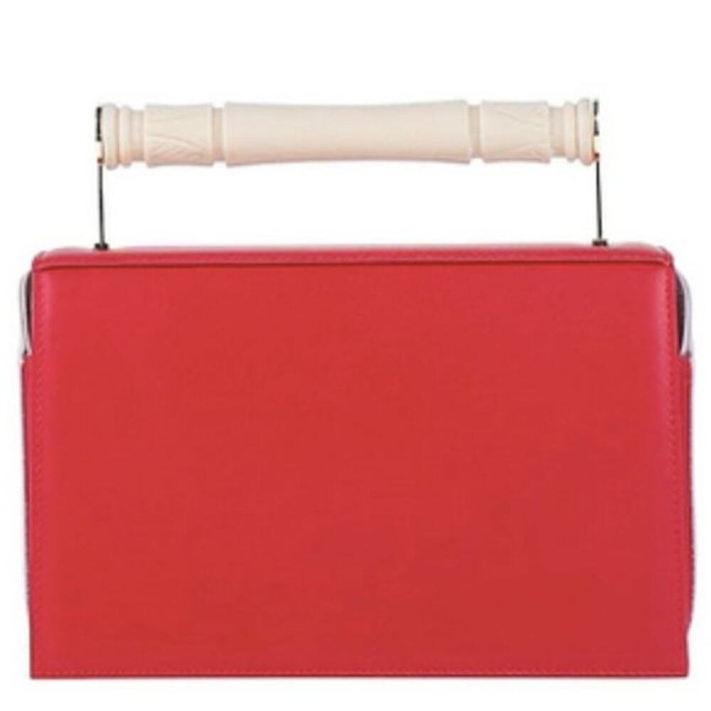Aevha London leather shoulder bag red